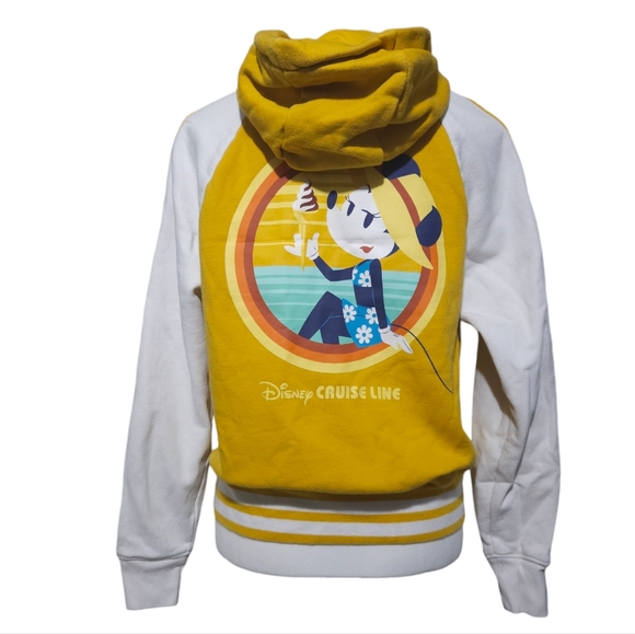 Disney Cruise Line Zip-up Yellow White Minnie Mouse Ice cream Cone Hoodie - Picture 1 of 4